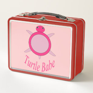 Lunch Box Cute Rose Turtle Babe Métal Déjeuner Bo