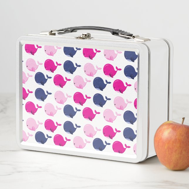 Lunch Box Cute Whales, Pattern of Whales, Sea Animals (En situation)