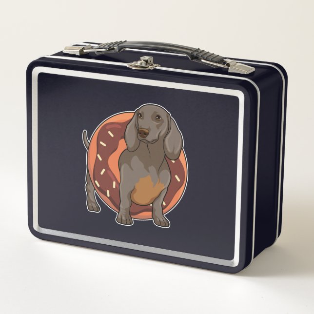 Lunch Box Dachshund avec Donut (Devant)