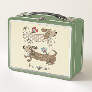 Lunch Box Dachshund, chien de saucisse personnalisé