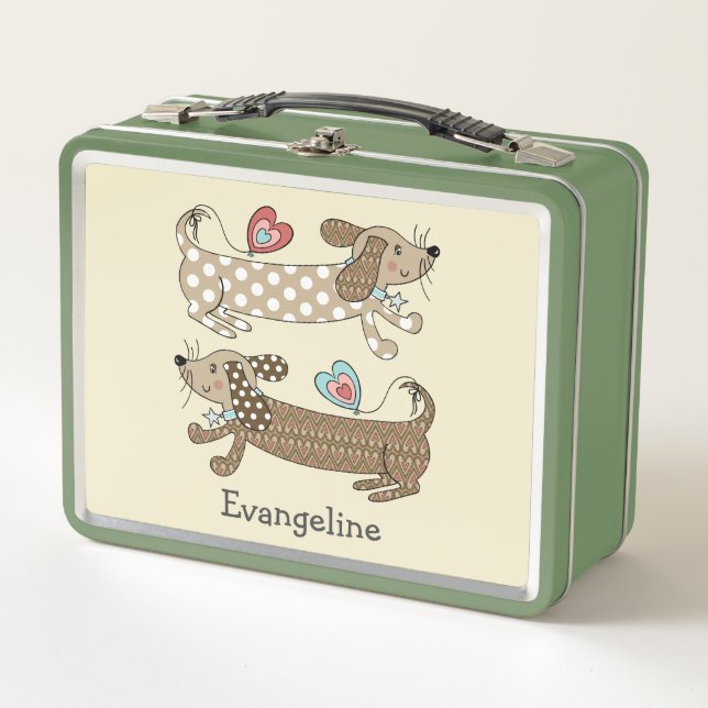 Lunch Box Dachshund, chien de saucisse personnalisé (Devant)