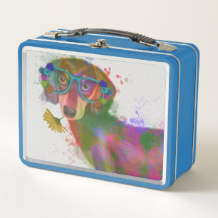 Lunch Box Dachshund & Lunettes Rainbow Splash