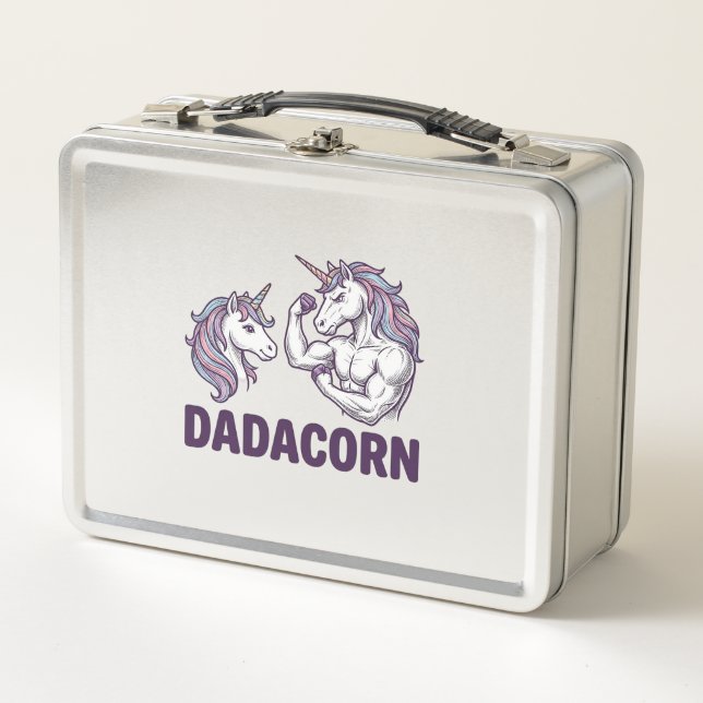 Lunch Box Dadacorn Funny Unicorn Dad Vector Shirt Design_1 (Devant)
