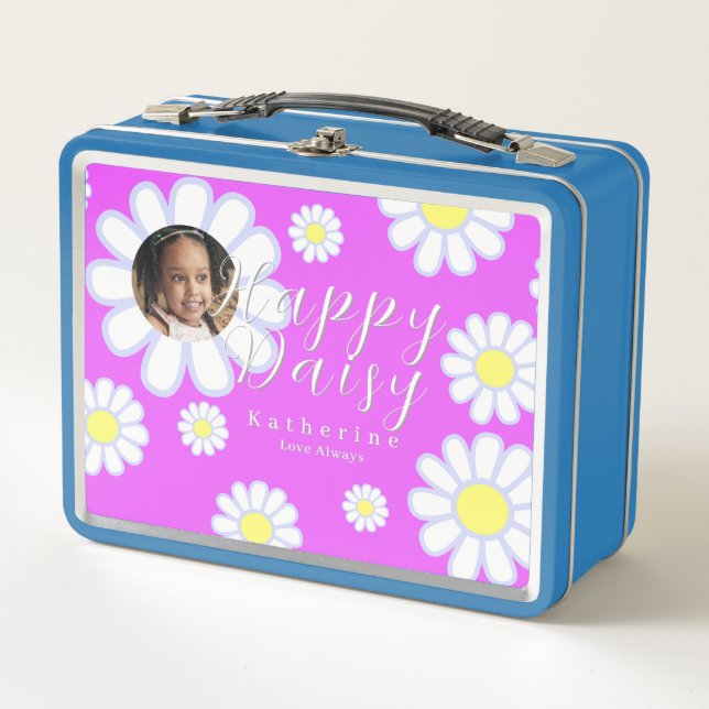 Lunch Box Daisy Simple Photo Violet (Devant)