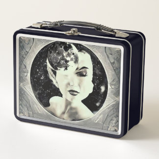 Lunch Box Dame de Lune Art Déco Surréaliste Rétro