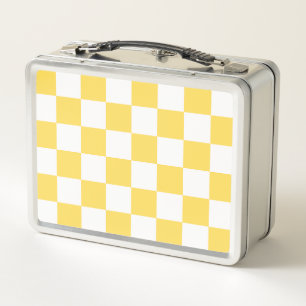 Lunch Box Damier jaune visuel classique 