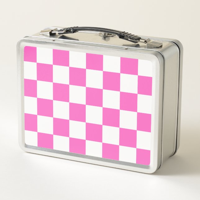 Lunch Box Damier rose visuel classique  (Dos)