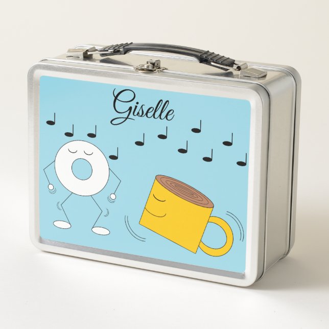Lunch Box Dancing Powered Donut & Coffee Mug : (Devant)