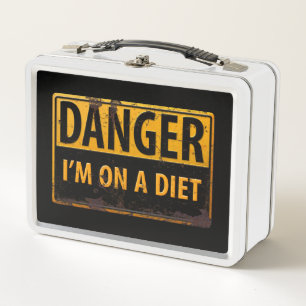 Lunch Box DANGER, je suis sur un panneau d'avertissement en
