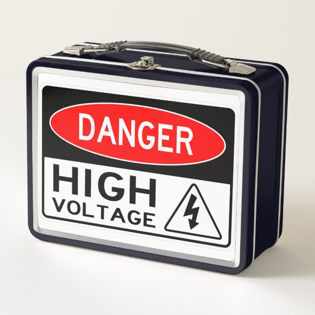 Lunch Box Danger très amusant Signal haute tension Boîte à l (Devant)