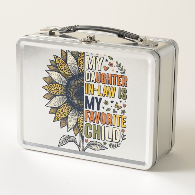 Lunch Box Daughter In Law Favorite Child Sunflower Vintage S (Devant)