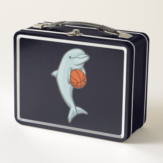 Lunch Box Dauphin au sport de basket-ball (Devant)