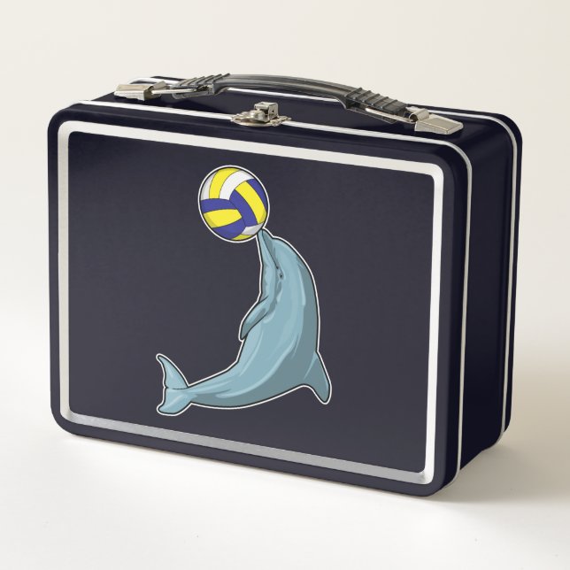 Lunch Box Dauphin avec ballon de volley (Devant)