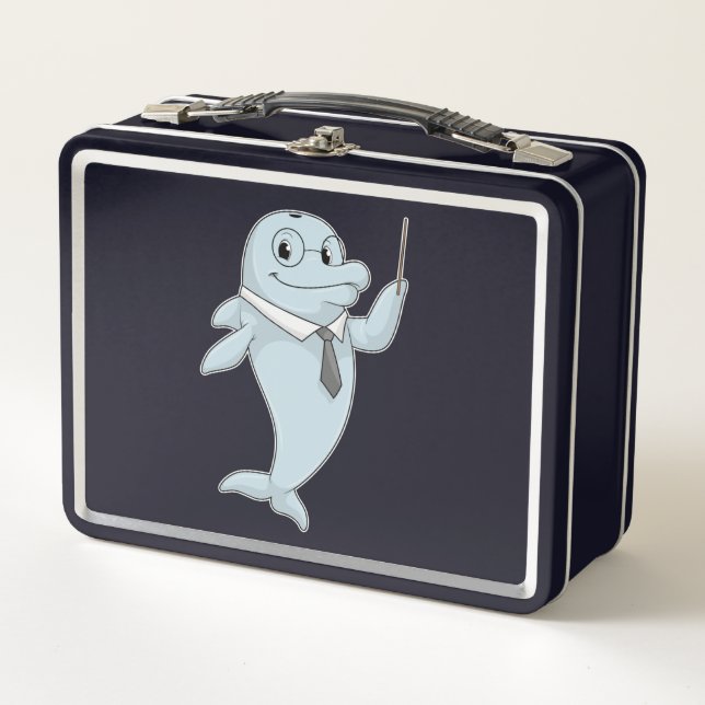Lunch Box Dauphin comme enseignant avec pointeur (Devant)