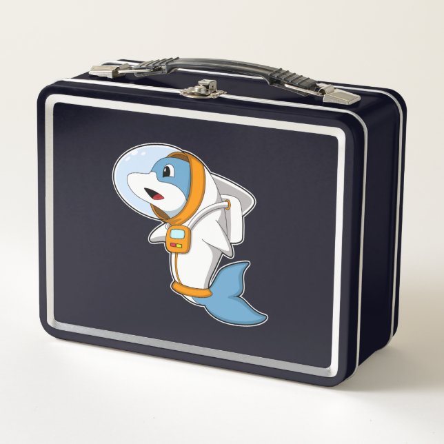 Lunch Box Dauphin en astronaute avec costume (Devant)