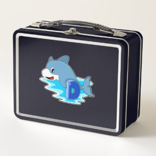 Lunch Box Dauphin nageant avec lettre