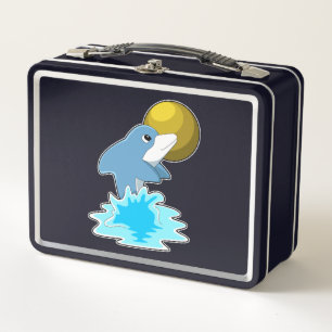 Lunch Box Dauphin nager avec lune