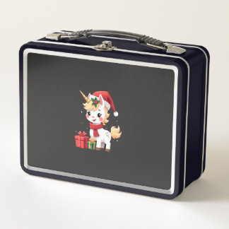 Lunch Box Décoration de Noël Licorne Santa Licorne Noël T-