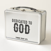 DÉDIÉ À DIEU PERSONNALISABLE COOL TEXTE NOIR