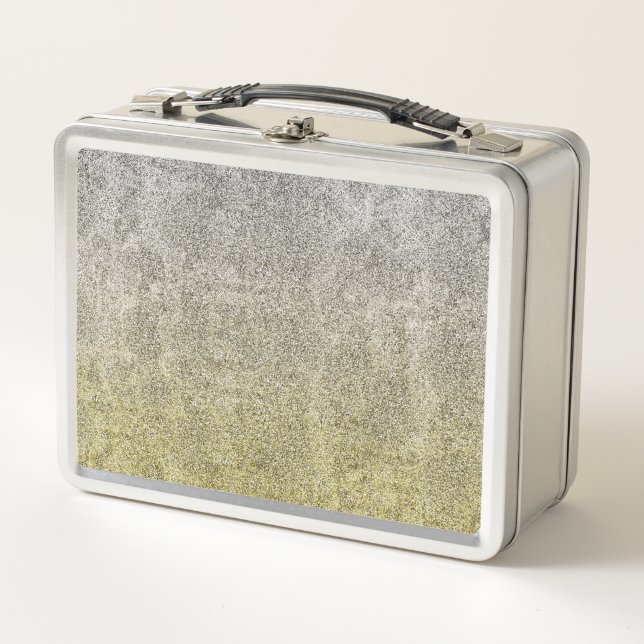 Lunch Box Dégradé Silver et Gold Glit (Devant)