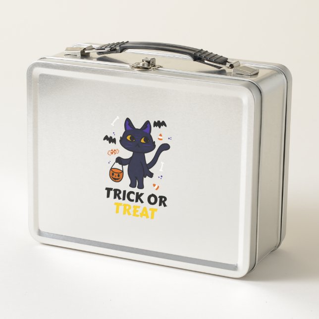 Lunch Box déguisement de chat drôle d'Halloween cadeau d'Hal (Devant)
