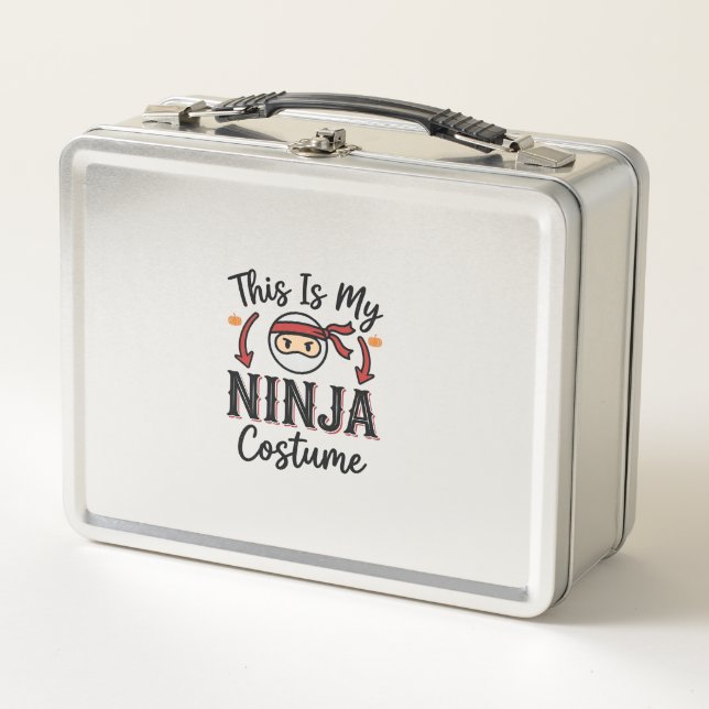 Lunch Box Déguisement de ninja drôle Design vectoriel Hallow (Devant)