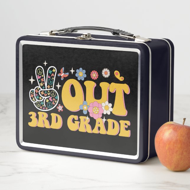 Lunch Box Dernier jour d'école groovy de 3e année, salut ! (En situation)