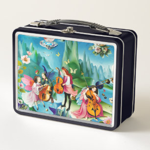 Lunch Box Des fées de Whimsical Jouant aux Cellos
