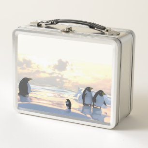 Lunch Box des pingouins qui refroidissent sur une banquise
