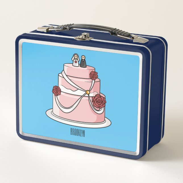 Lunch Box dessin animé de gâteau mariage (Devant)