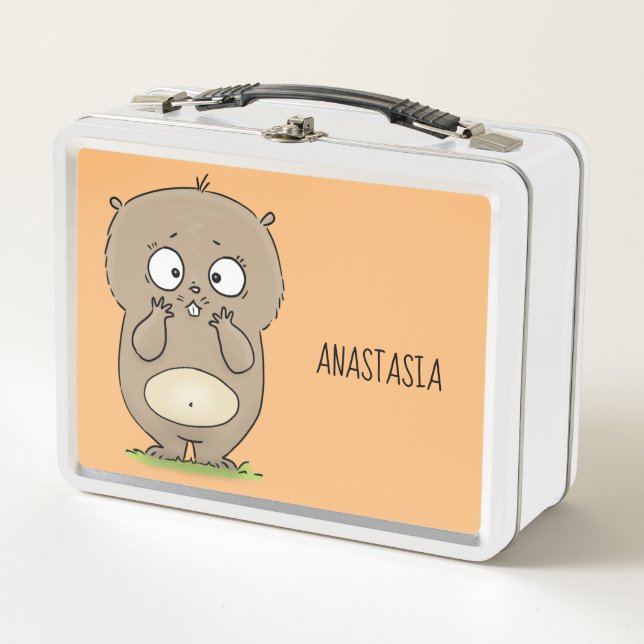 Lunch Box Dessin animé de hamster dodu adorable et étourdi (Devant)
