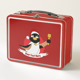 Lunch Box Dessin animé de Noël de manchot royal