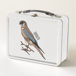 Lunch Box dessin animé d'oiseau-kestrel américain