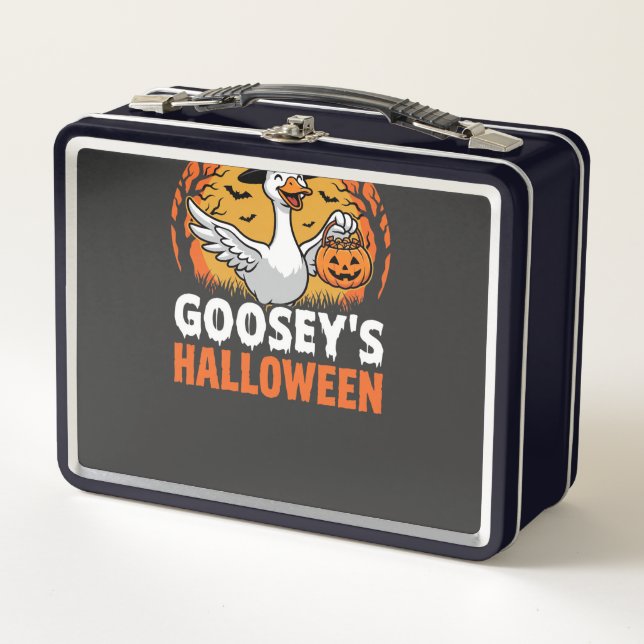 Lunch Box Dessin animé rétro d'oie sorcière d'Halloween de G (Devant)
