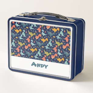 Lunch Box Dessin de dinosaure coloré mignon nom motif