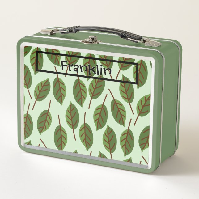Lunch Box Dessin de nature I Nom personnalisé (Devant)