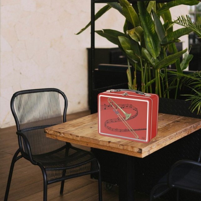 Lunch Box Dessin de Trombone du personnel de musique torride (Créateur téléchargé)