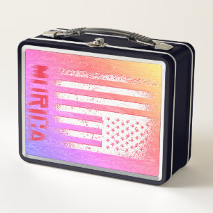 Lunch Box Dessin du drapeau national américain Murica