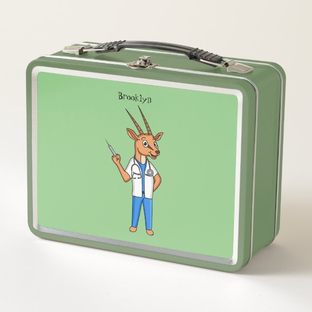Lunch Box Dessin du médecin de l'antilope Cute Gemsbok (Devant)