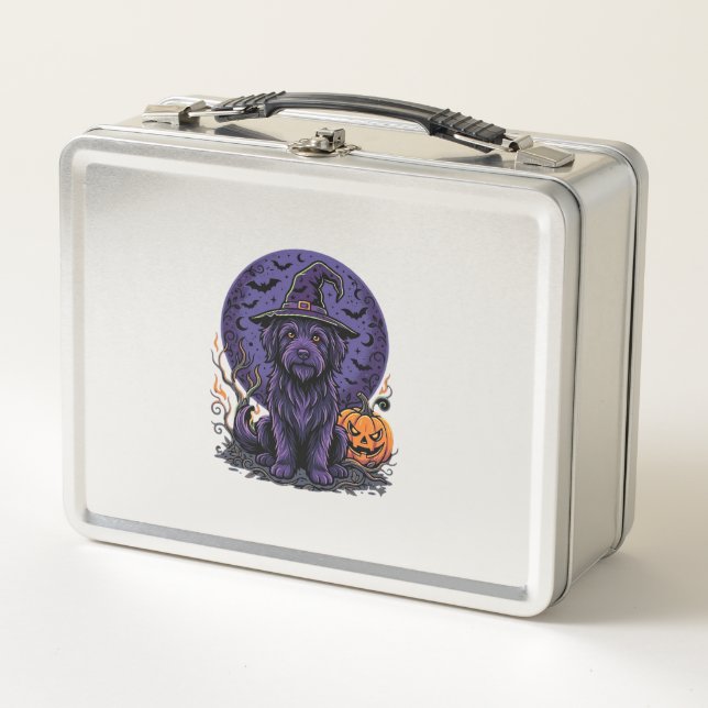 Lunch Box Dessin vectoriel de chien de sorcière de citrouill (Devant)