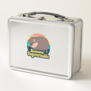 Lunch Box Devenez ingouvernable Funny Baby Hippo Moo Deng Fu