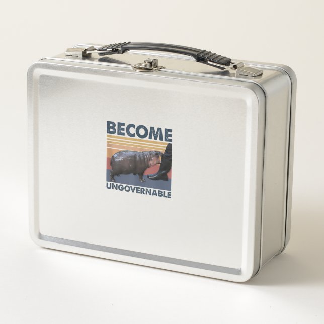 Lunch Box Devenez ingouvernable Moo Deng mignon bébé Hippo d (Devant)