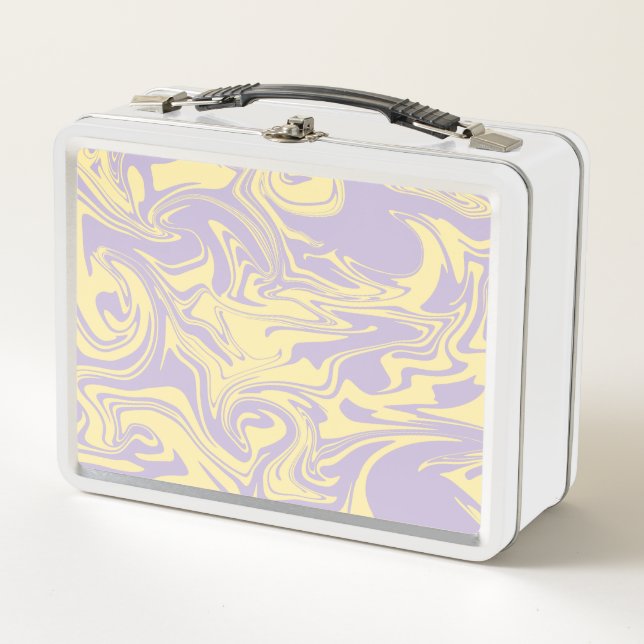 Lunch Box Déversement - Jaune pastel et violet (Devant)