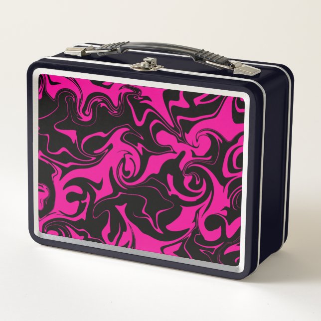 Lunch Box Déversement - Magenta et noir (Devant)