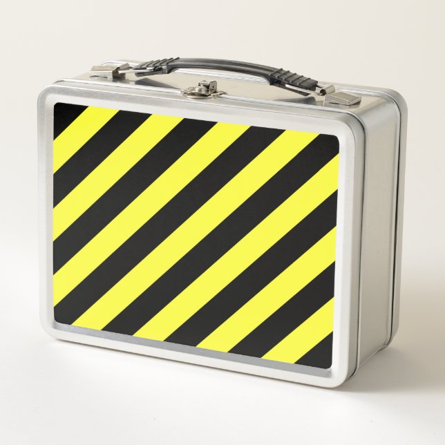 Lunch Box Diagonale Jaune et Noir (Devant)