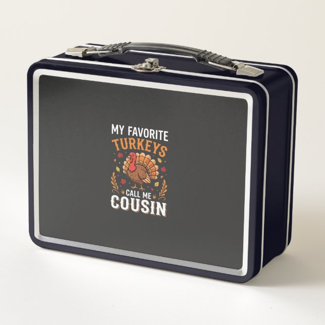 Lunch Box Dinde de Thanksgiving Famille Cousine (Devant)