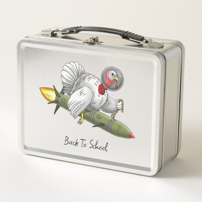 Lunch Box Dindon Fusée de la Rentrée Scolaire (Devant)