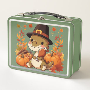 Lunch Box Dinosaur de Thanksgiving mignon