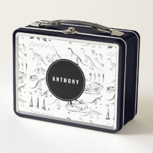 Lunch Box Dinosaur Os Fossiles Nom Personnalisé École