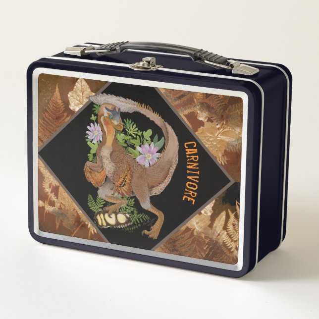 Lunch Box Dinosaur Raptor Jungle Art (Devant)